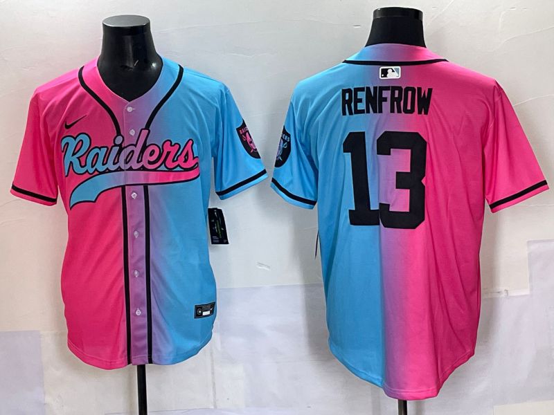 Men 2025 Oakland Raiders #13 Renfrow Blue pink Nike Limited NFL Jersey 001->los angeles rams->NFL Jersey